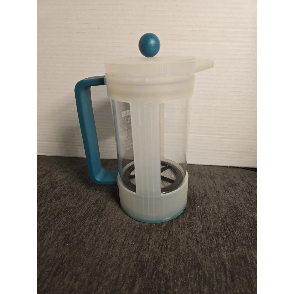 BODUM Bean Sustainable Coffee Maker Extra Lid 8 Cup 34 oz Teal Blue